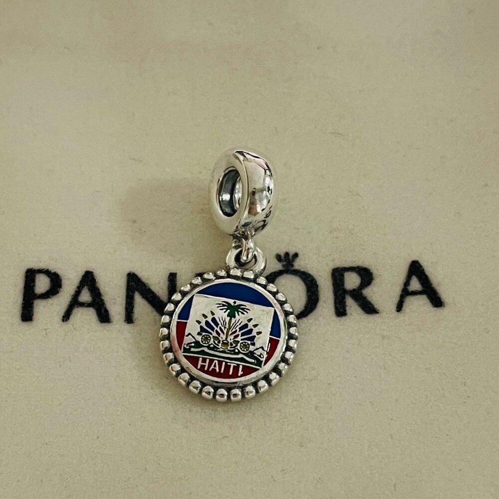 Pandora Haiti Flag Exclusive Charm Pendant
